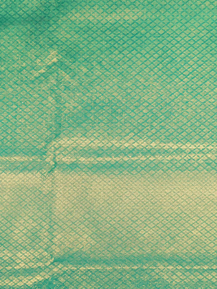 Sea Green Woven Design Art Silk Kanjivaram Saree
