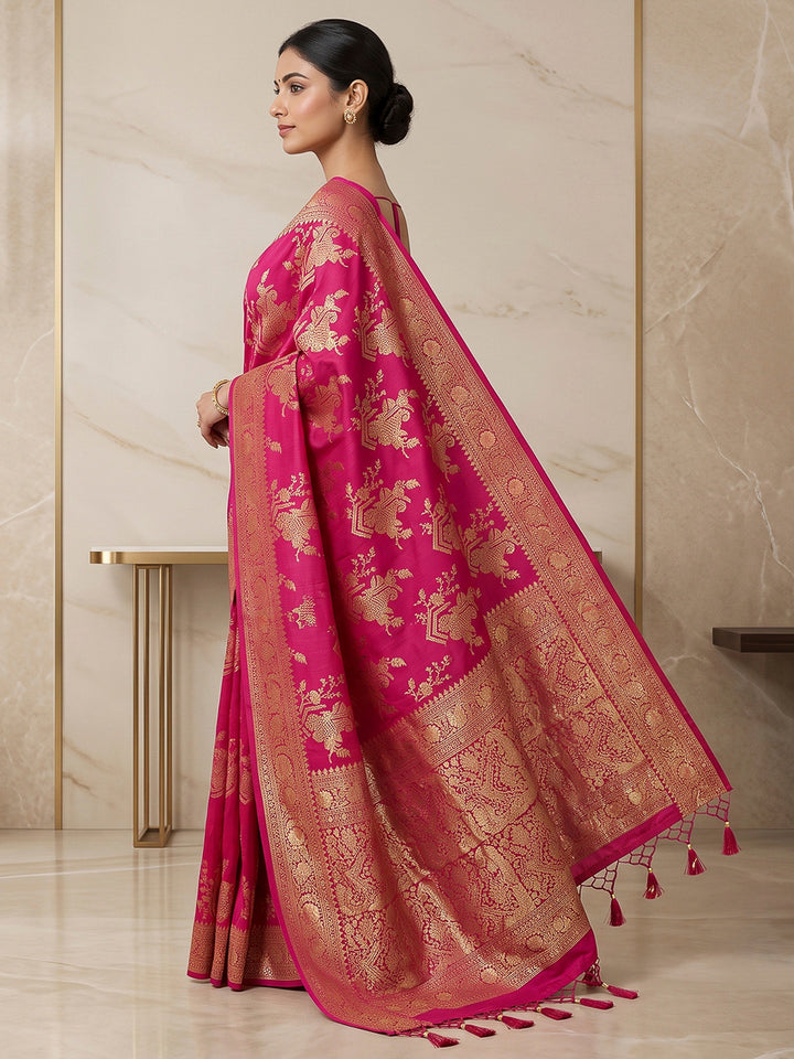 Rani Woven Design Dola Silk Saree