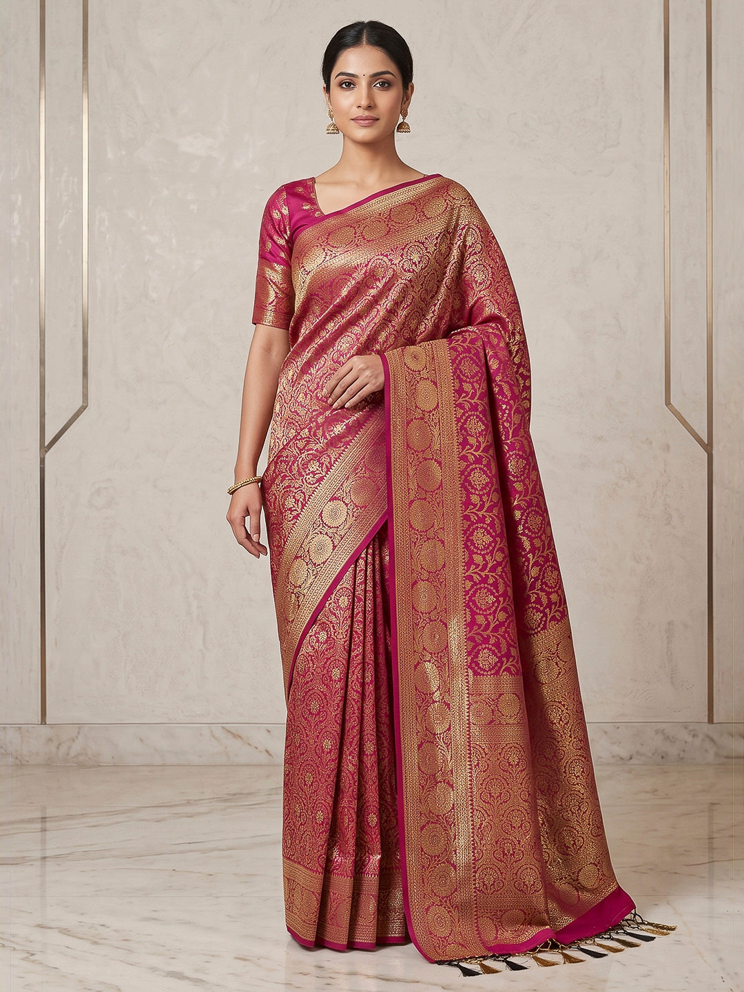 Rani Woven Design Dola Silk Saree