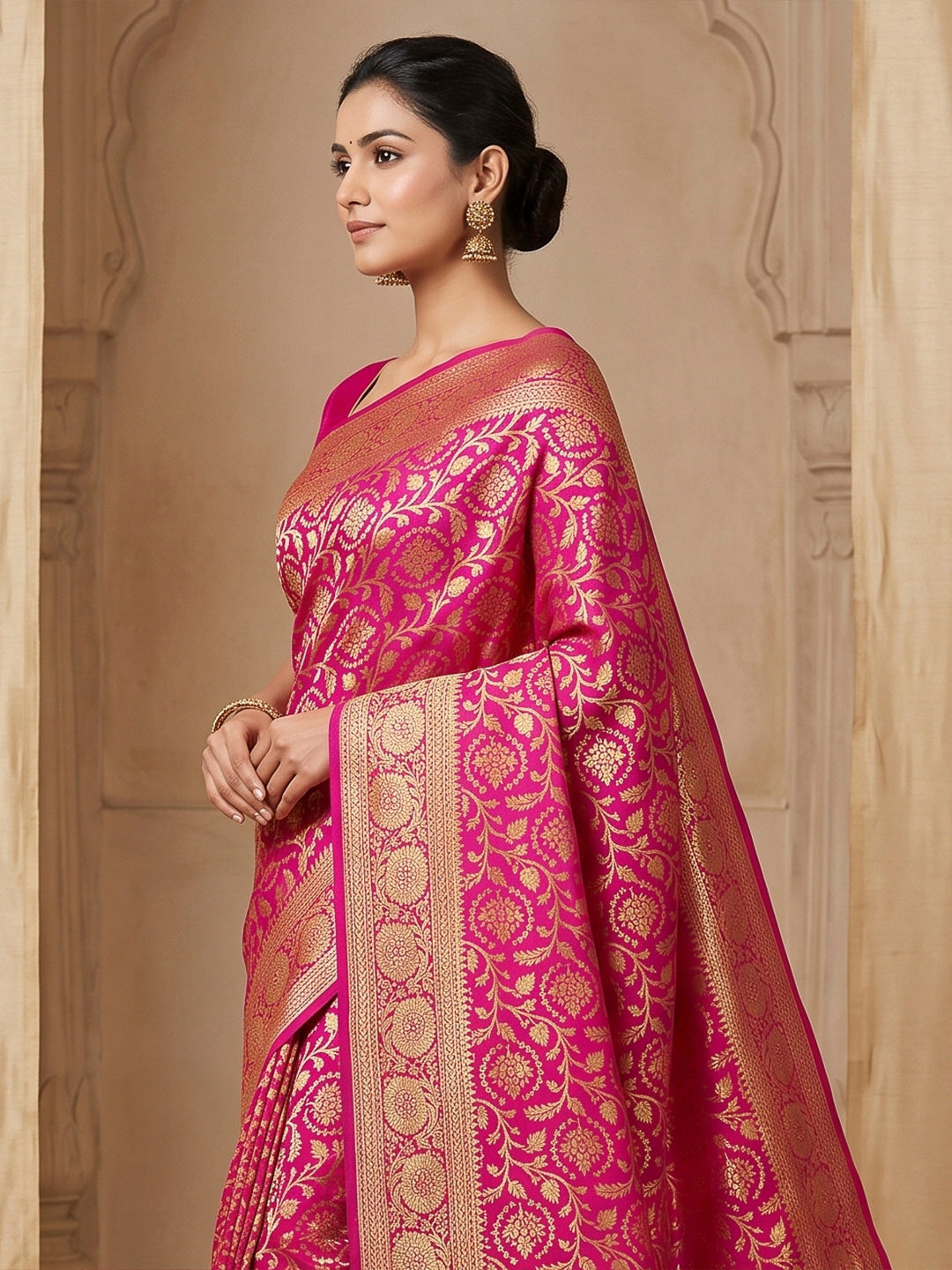 Rani Woven Design Dola Silk Saree