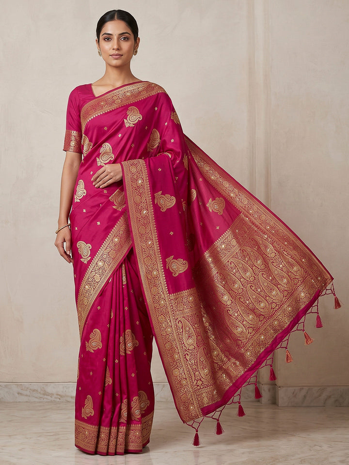 Rani Woven Design Dola Silk Saree