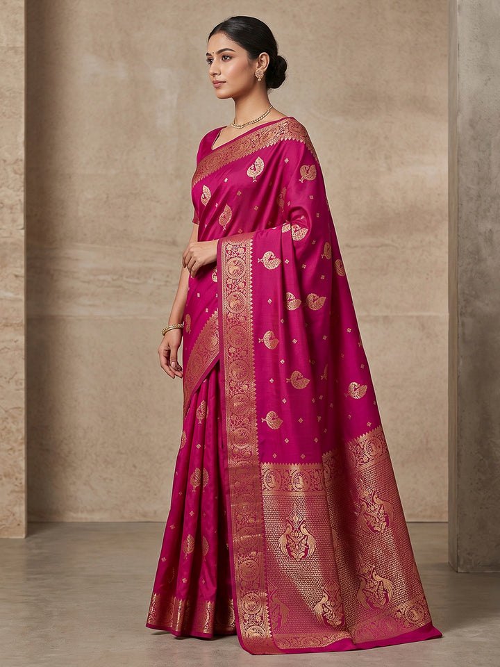 Rani Woven Design Dola Silk Saree