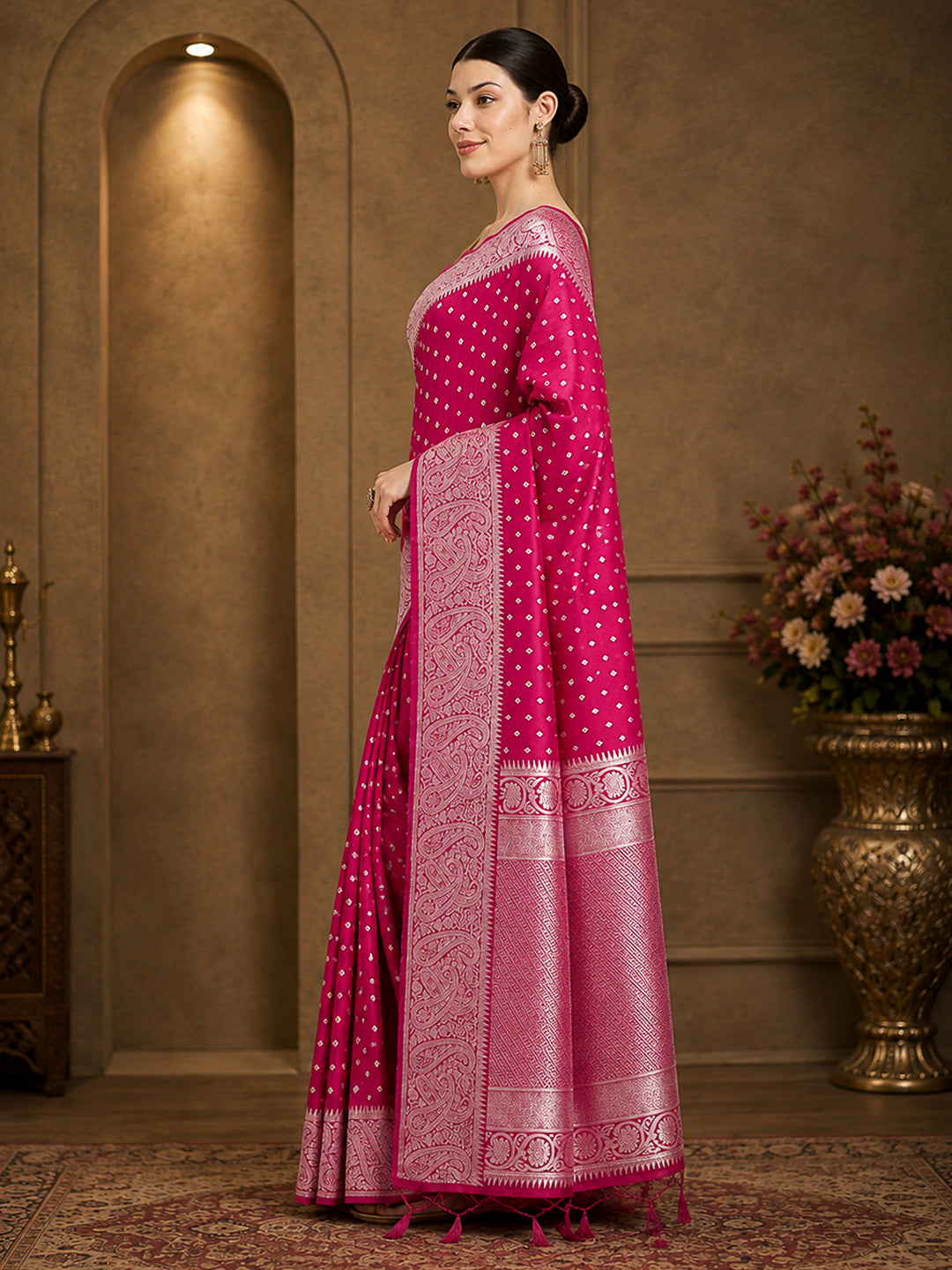 Rani Woven Design Dola Silk Saree