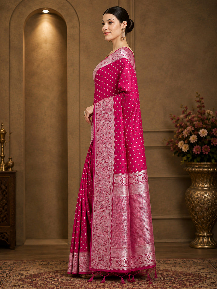Rani Woven Design Dola Silk Saree