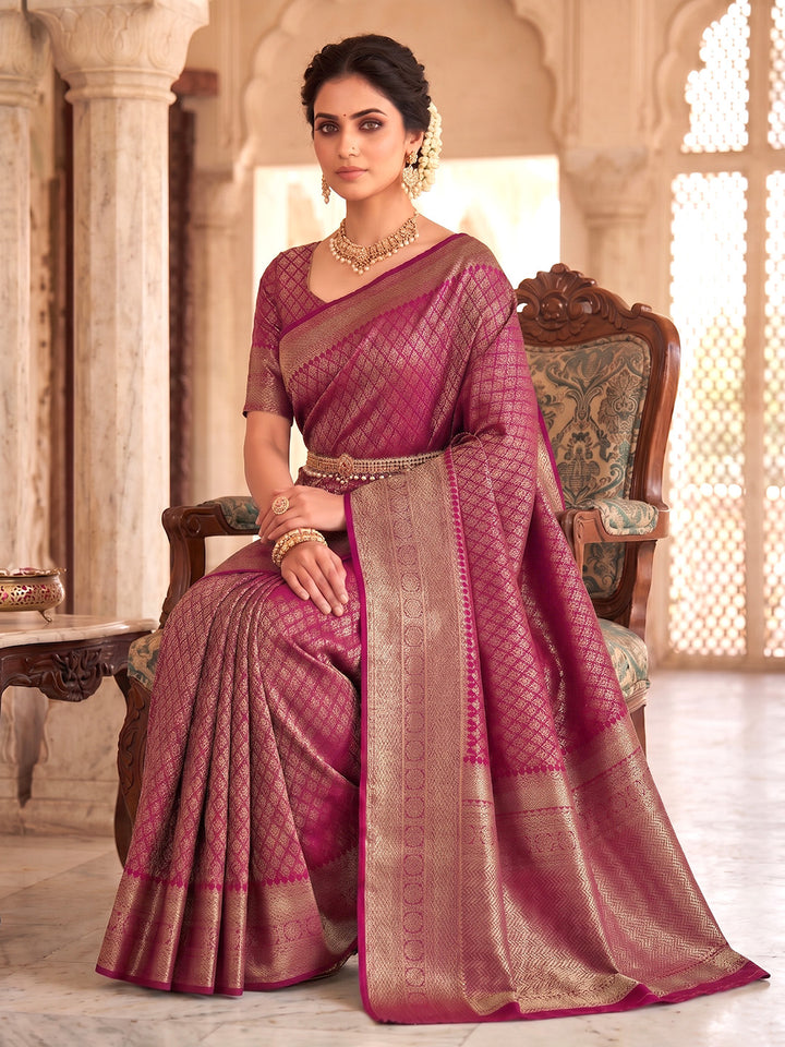 Rani Woven Design Art Silk Kanjivaram Saree