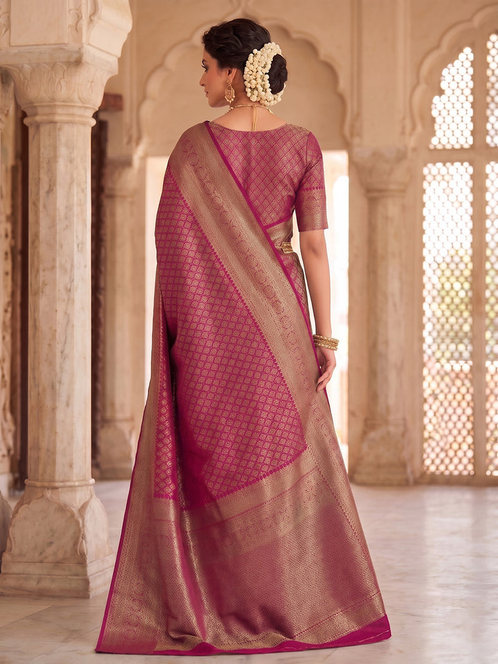 Rani Woven Design Art Silk Kanjivaram Saree