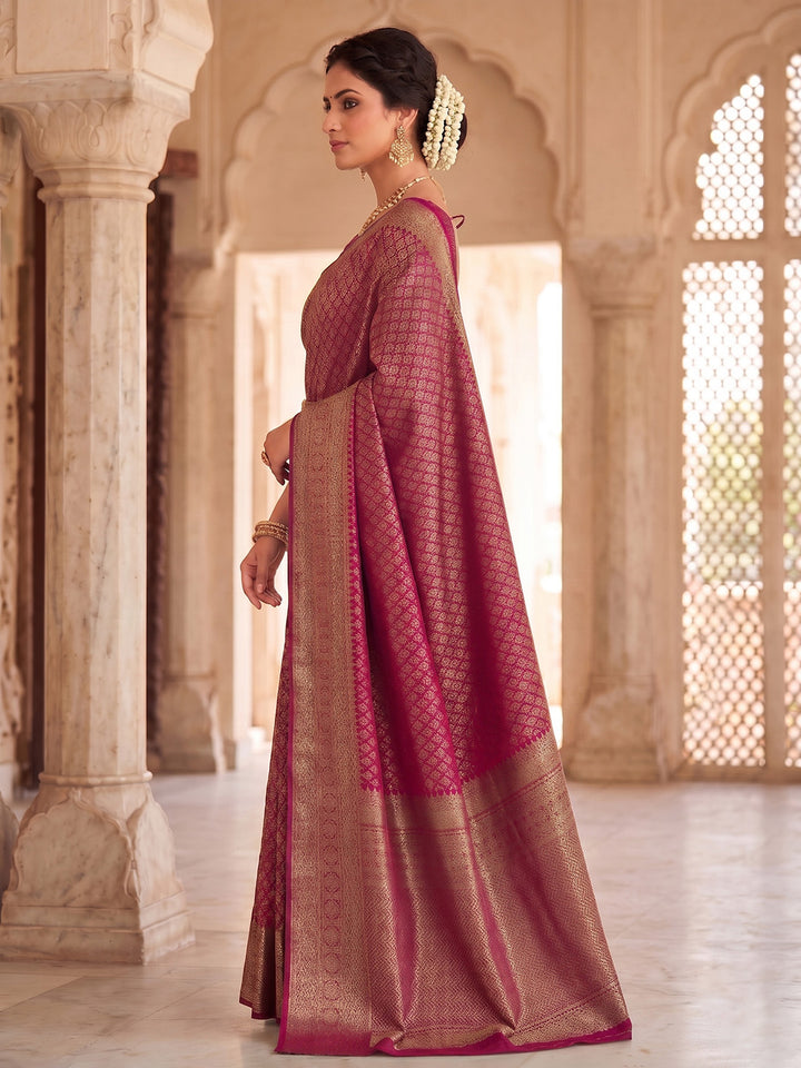 Rani Woven Design Art Silk Kanjivaram Saree