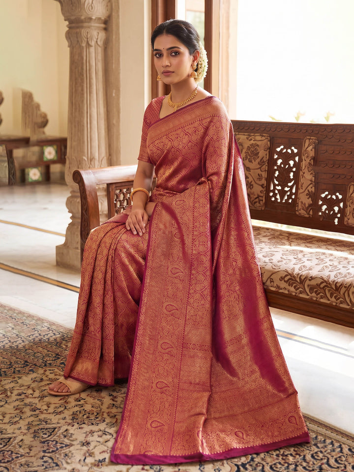 Rani Woven Design Art Silk Kanjivaram Saree