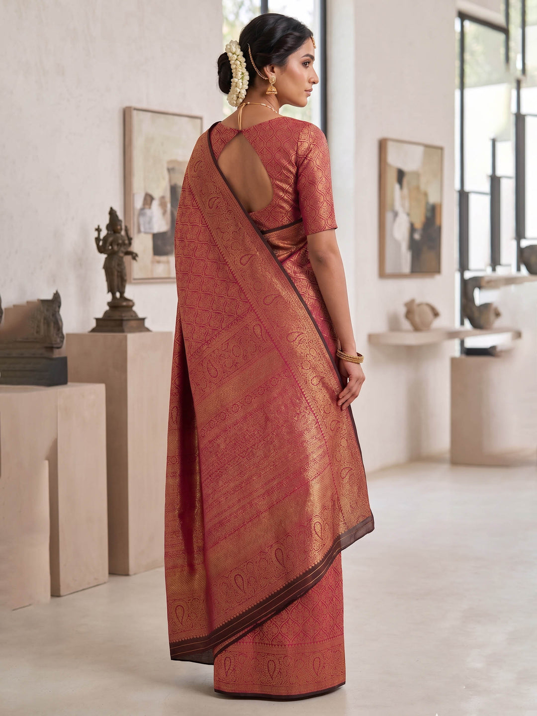 Rani Woven Design Art Silk Kanjivaram Saree