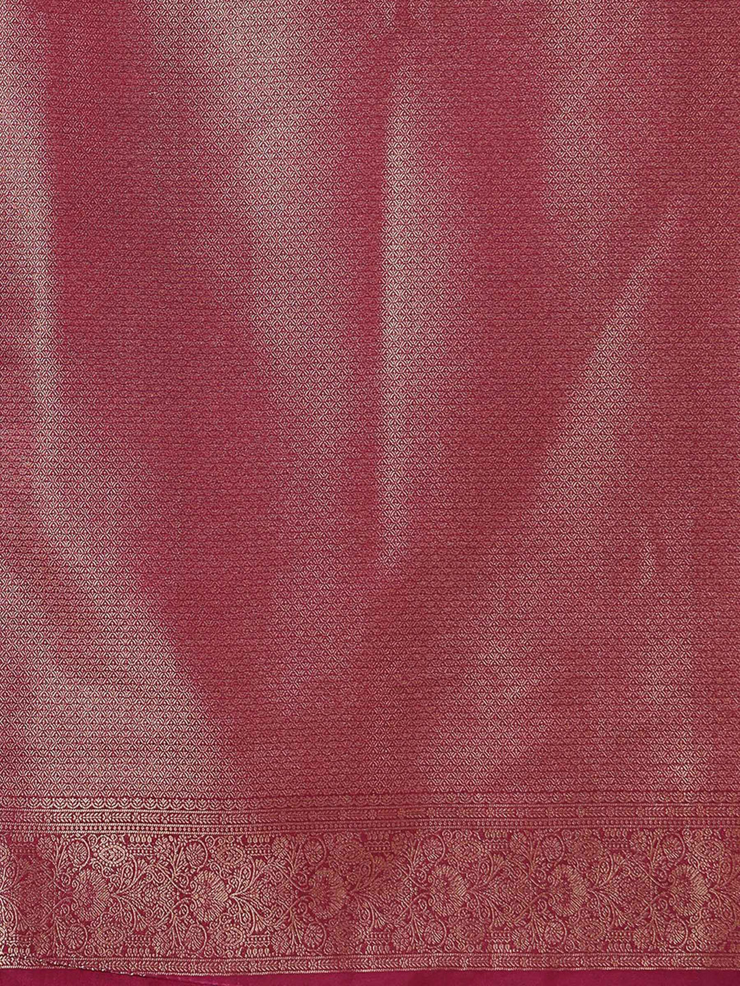Off White Lavender Woven Design Kanjivaram Brocade Contrast Saree