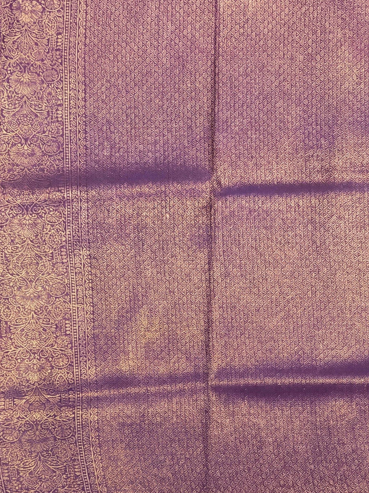 Lavender Woven Design Art Silk Kanjivaram Saree