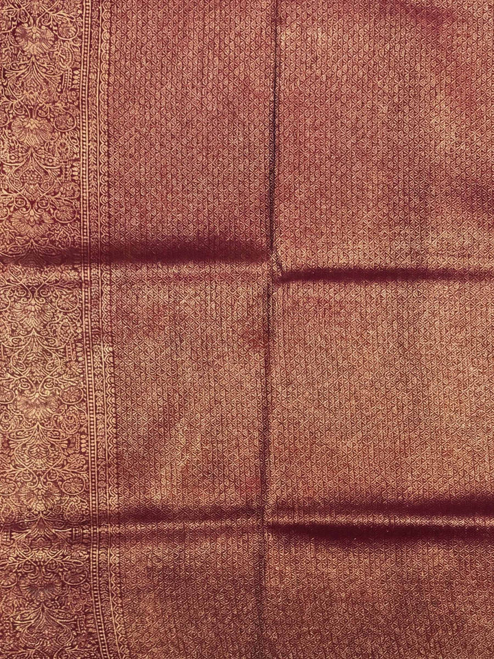 Maroon Woven Design Art Silk Kanjivaram Saree