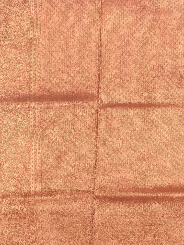 Peach Woven Design Art Silk Kanjivaram Saree