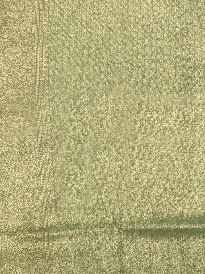 Pista Green Woven Design Art Silk Kanjivaram Saree