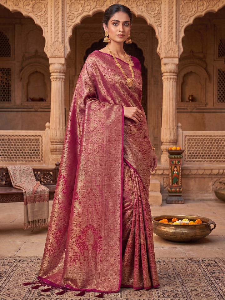 Rani Woven Design Art Silk Kanjivaram Saree
