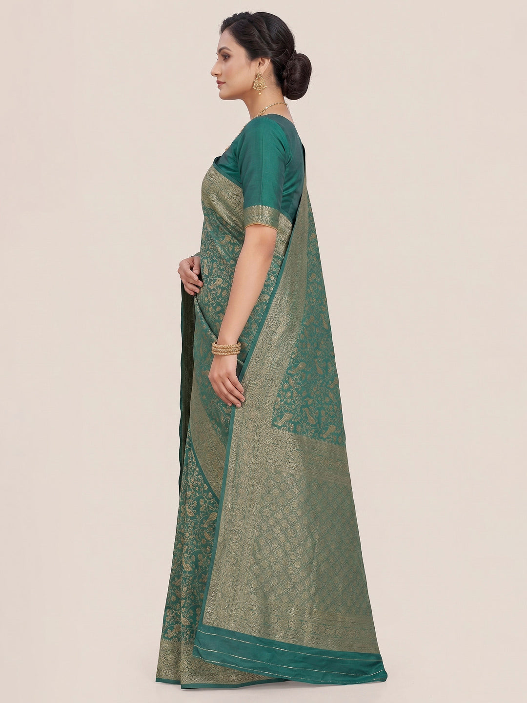 Green Woven Design Art Silk Kanjivaram Saree