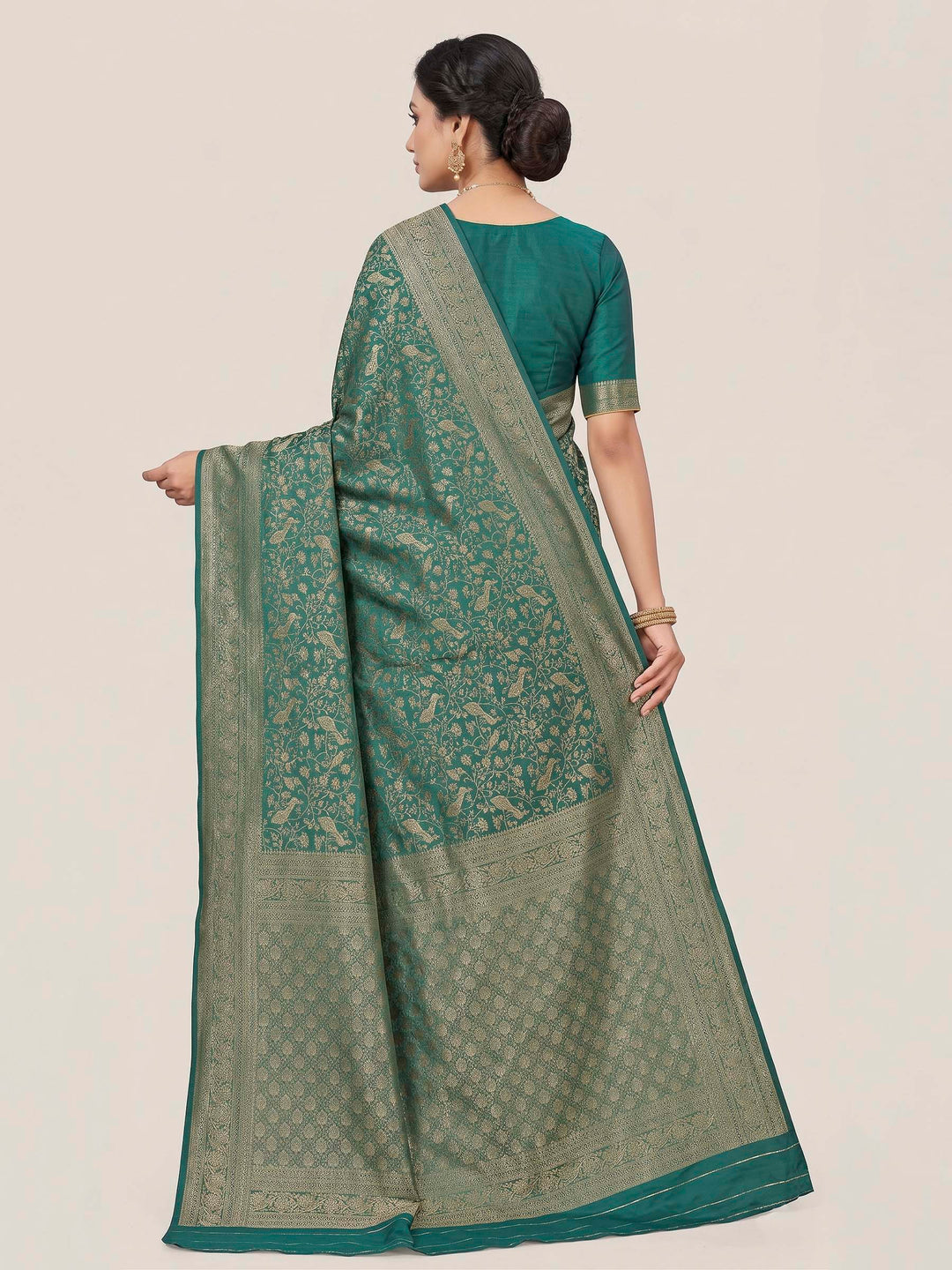 Green Woven Design Art Silk Kanjivaram Saree