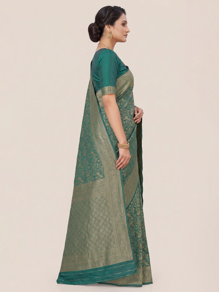 Green Woven Design Art Silk Kanjivaram Saree
