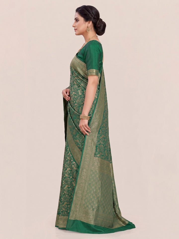 Green Woven Design Art Silk Kanjivaram Saree