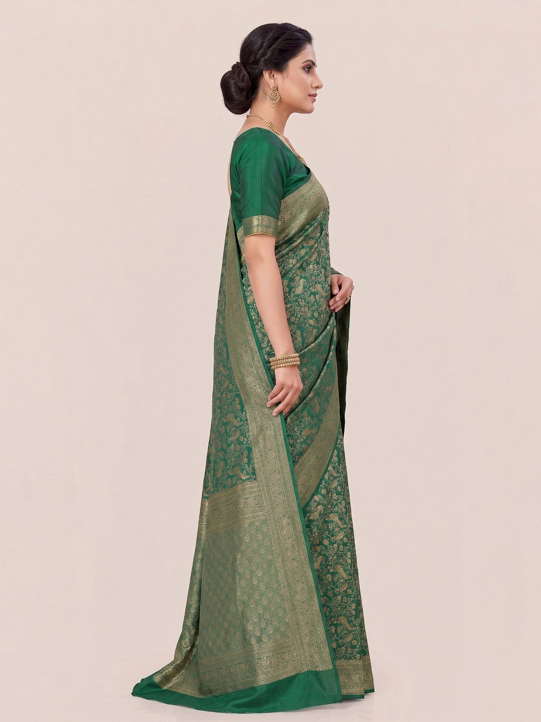 Green Woven Design Art Silk Kanjivaram Saree