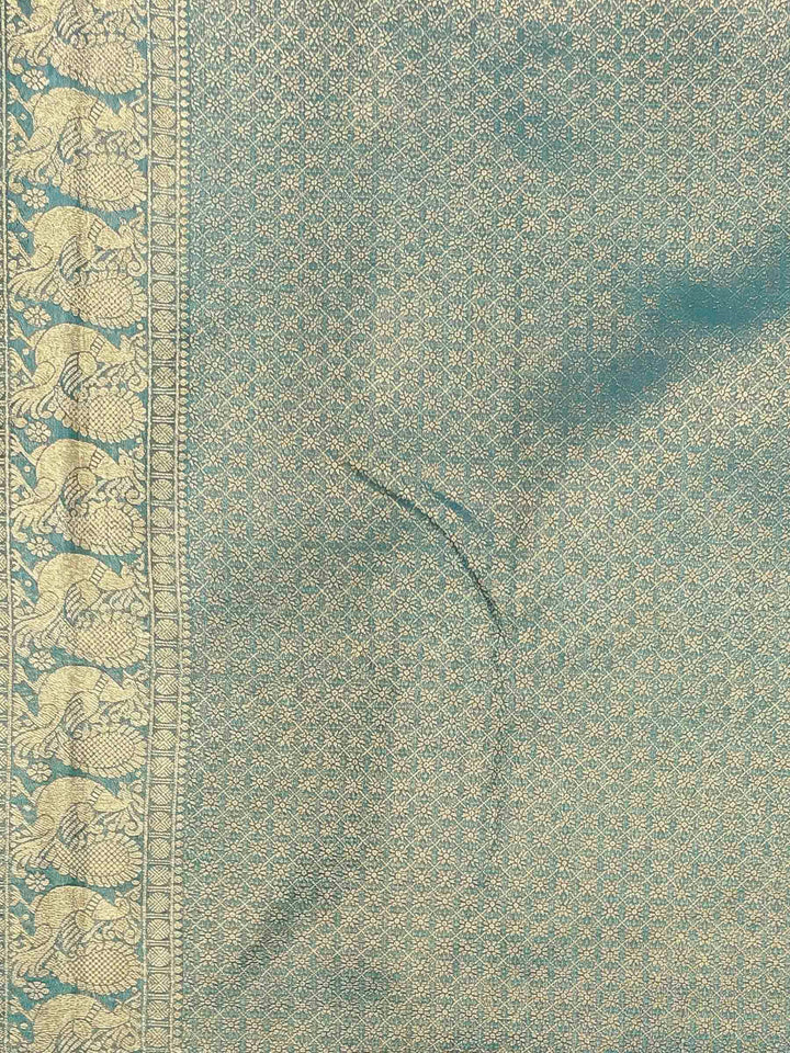 Blue Woven Design Art Silk Kanjivaram Saree