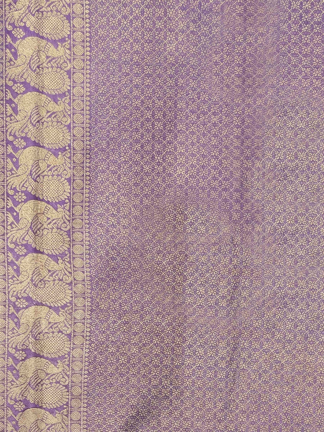 Lavender Woven Design Art Silk Kanjivaram Saree