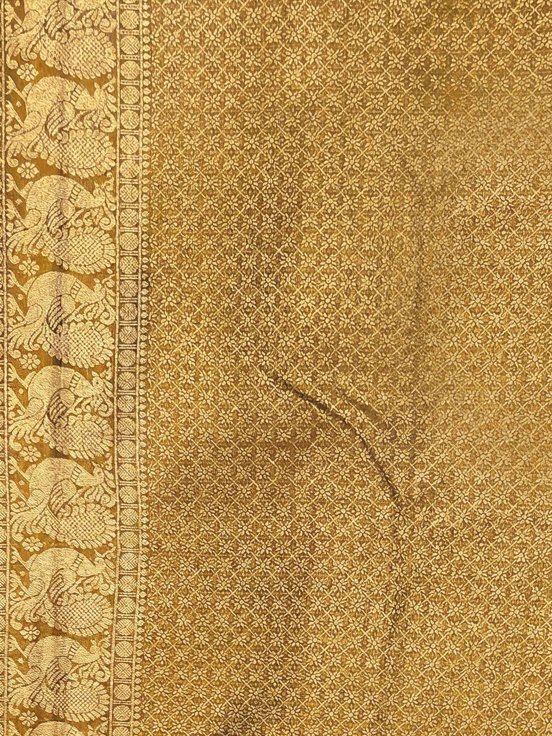 Mustard Woven Design Art Silk Kanjivaram Saree