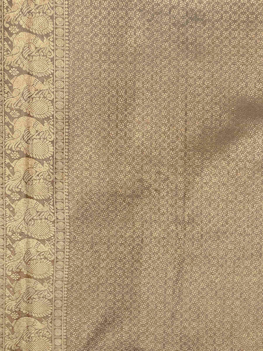Off White Woven Design Art Silk Kanjivaram Saree
