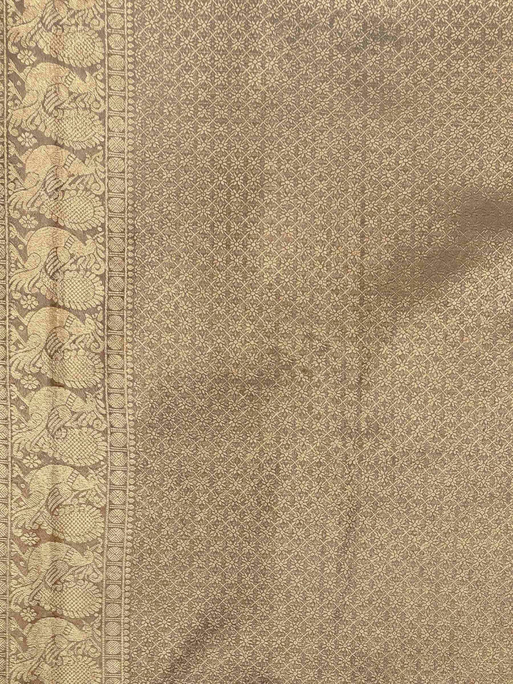 Off White Woven Design Art Silk Kanjivaram Saree