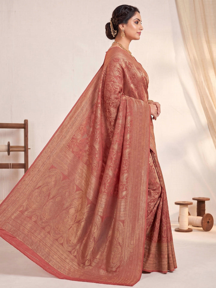 Red Woven Design Art Silk Kanjivaram Saree