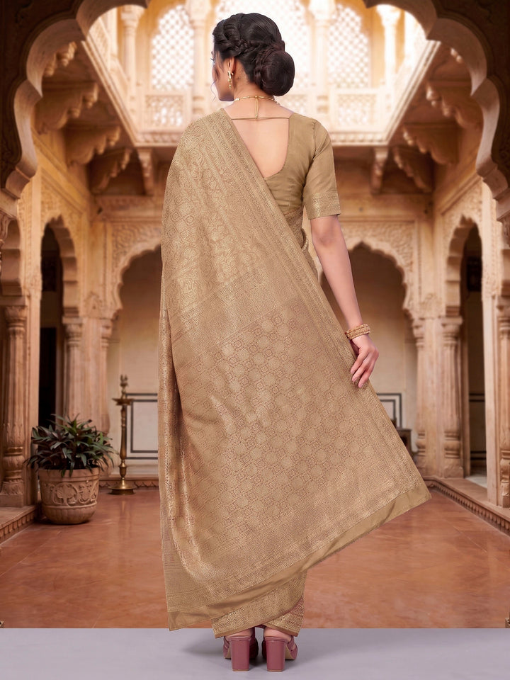Off White Woven Design Art Silk Kanjivaram Saree