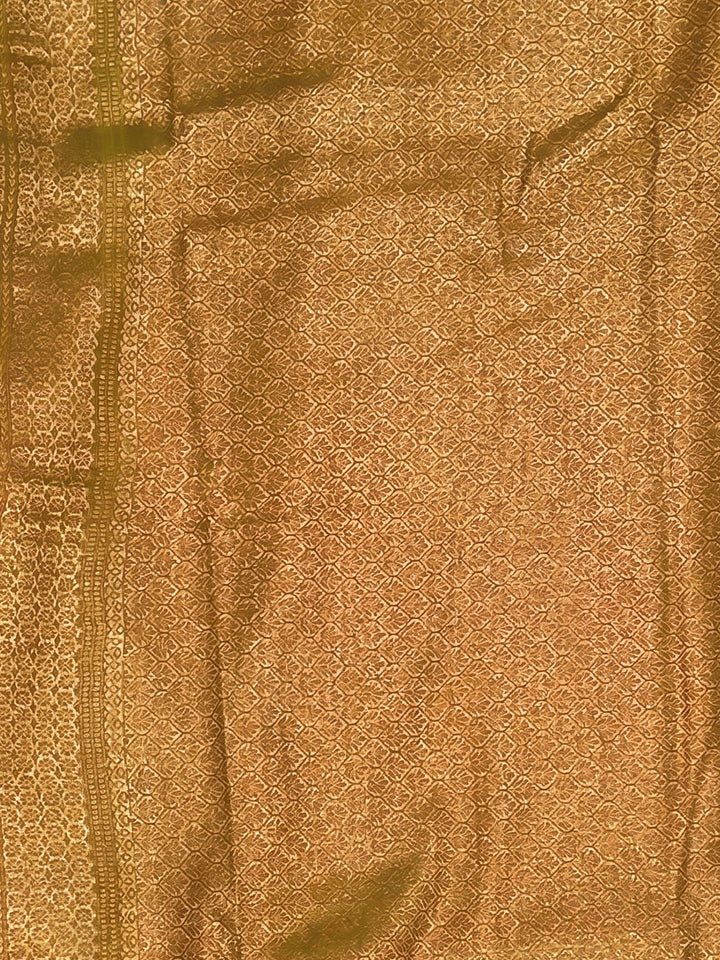 Olive Green Woven Design Art Silk Kanjivaram Saree
