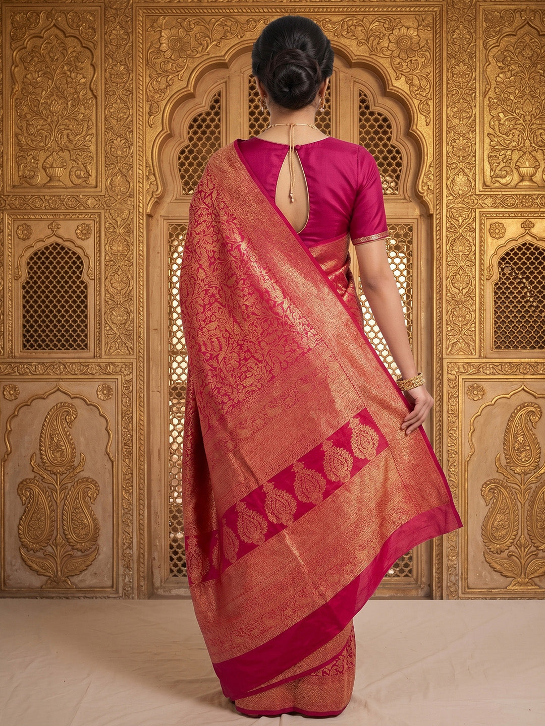 Rani Woven Design Art Silk Kanjivaram Saree