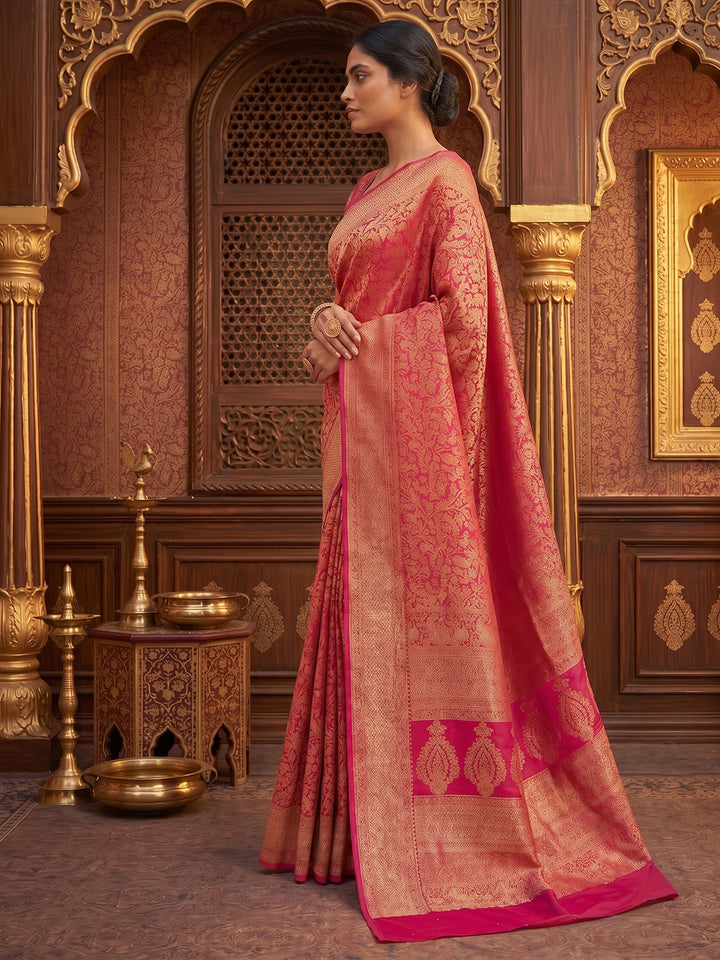 Rani Woven Design Art Silk Kanjivaram Saree