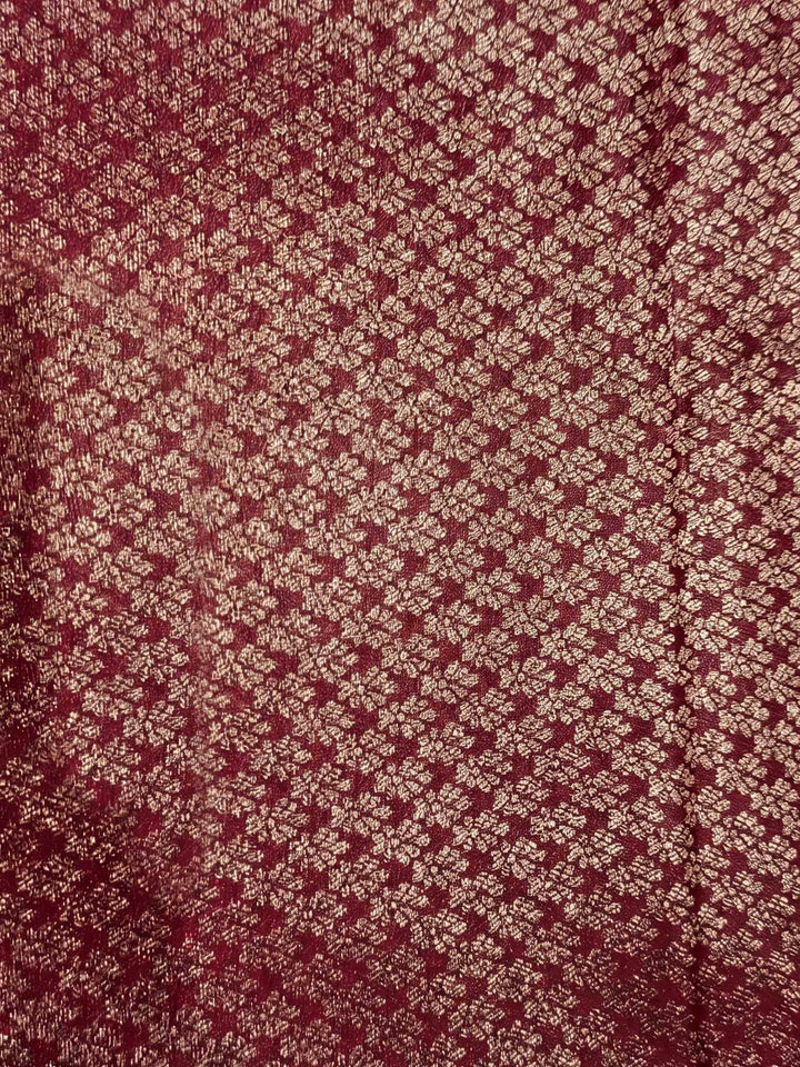 Maroon Woven Design Art Silk Kanjivaram Saree