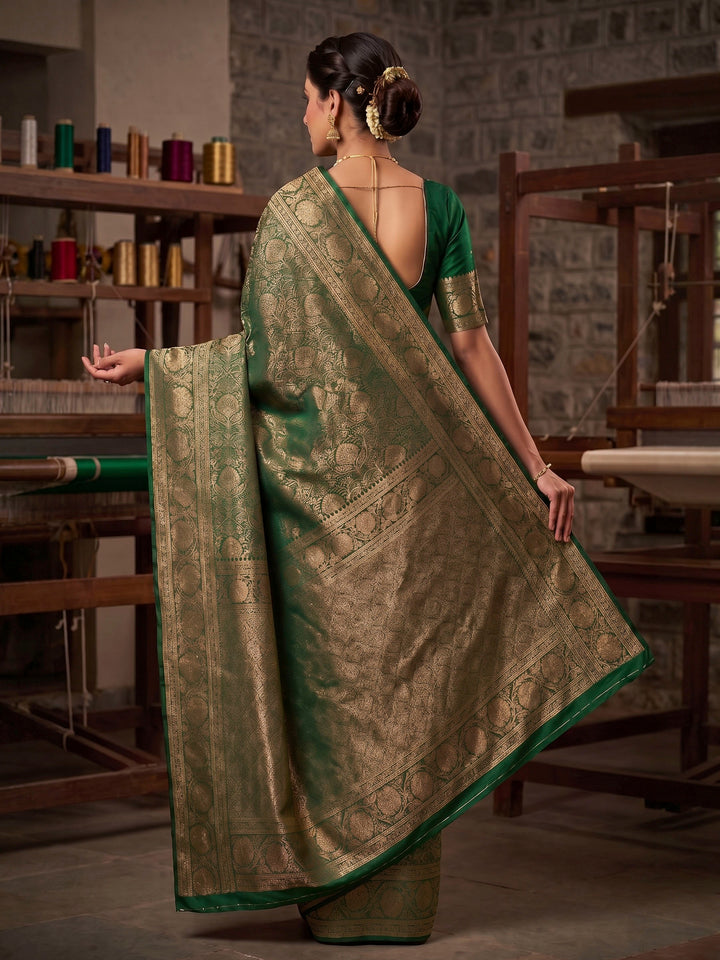 Green Woven Design Art Silk Kanjivaram Saree