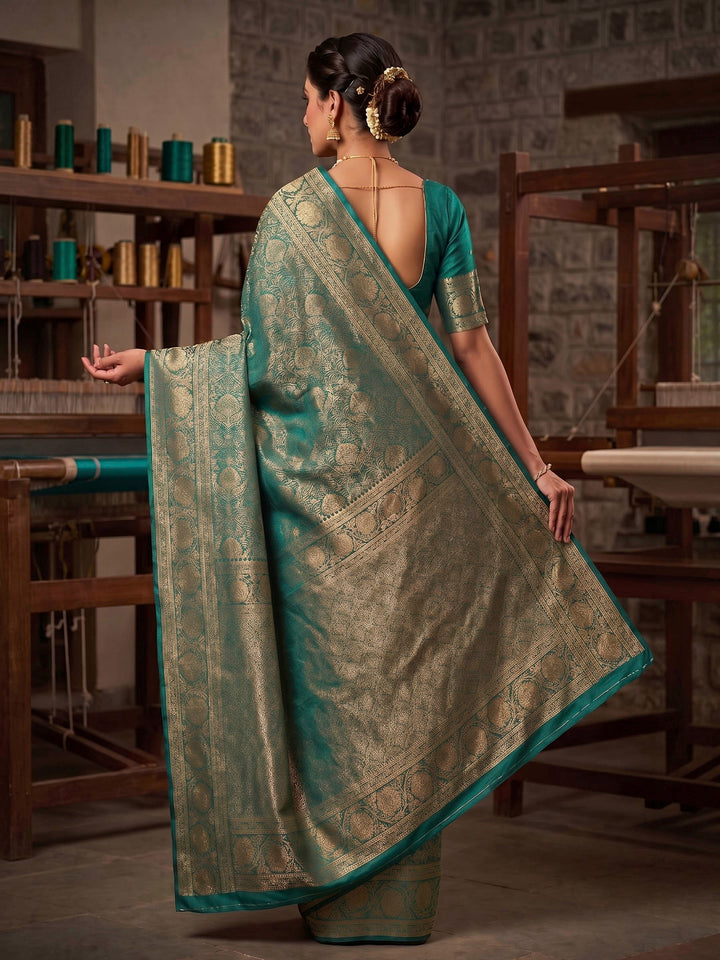 Green Woven Design Art Silk Kanjivaram Saree