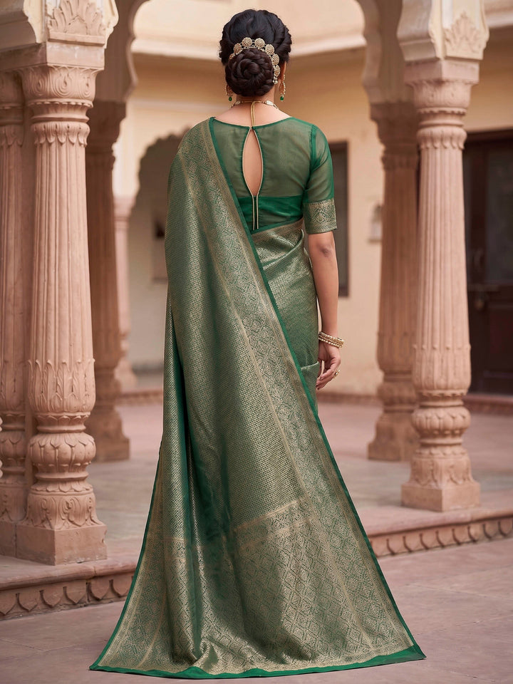 Green Woven Design Art Silk Kanjivaram Saree