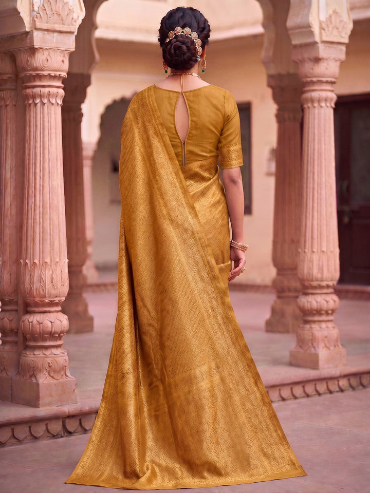 Yellow Woven Design Art Silk Kanjivaram Saree