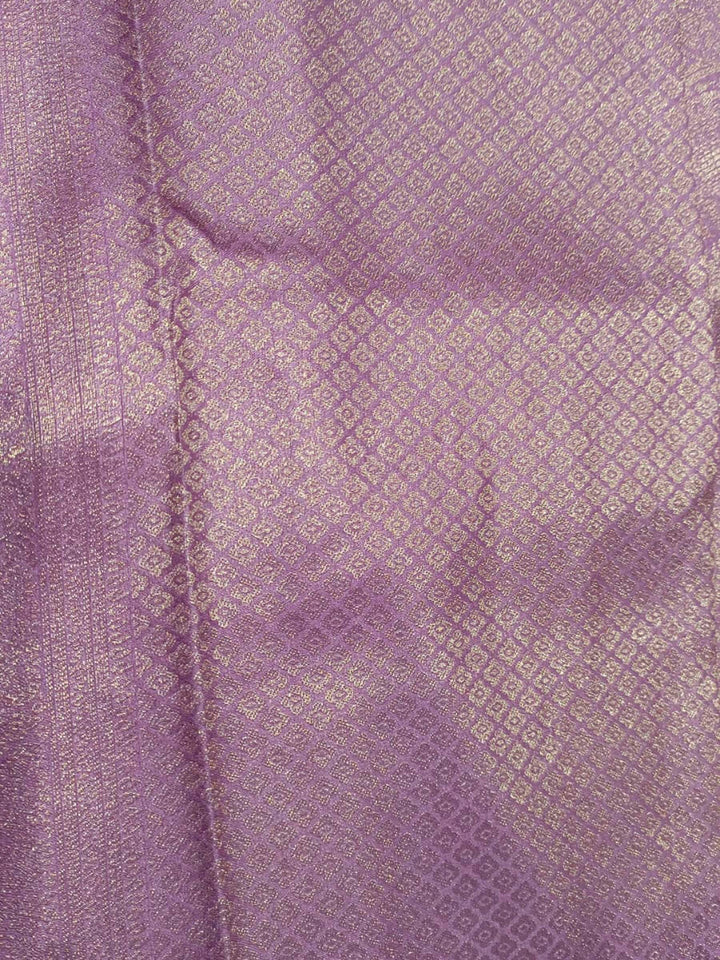 Lavender Woven Design Art Silk Kanjivaram Saree