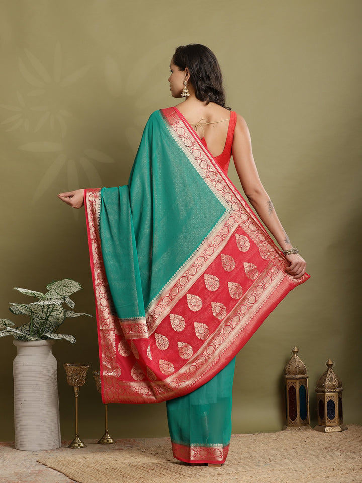 Plain Georgette Saree