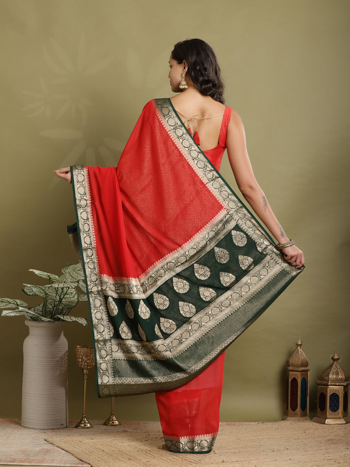Plain Georgette Saree