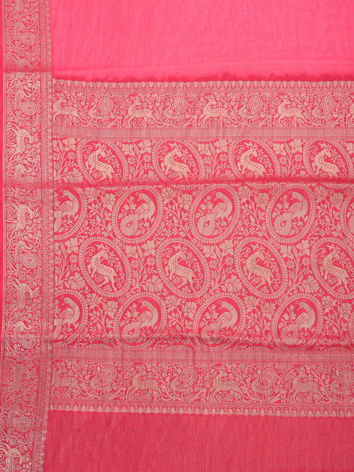 Rani Plain Chiffon Saree