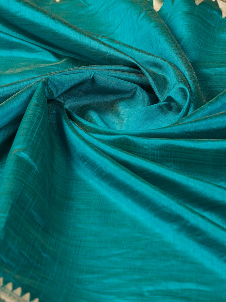 Lake Blue Woven Design Art Silk Saree