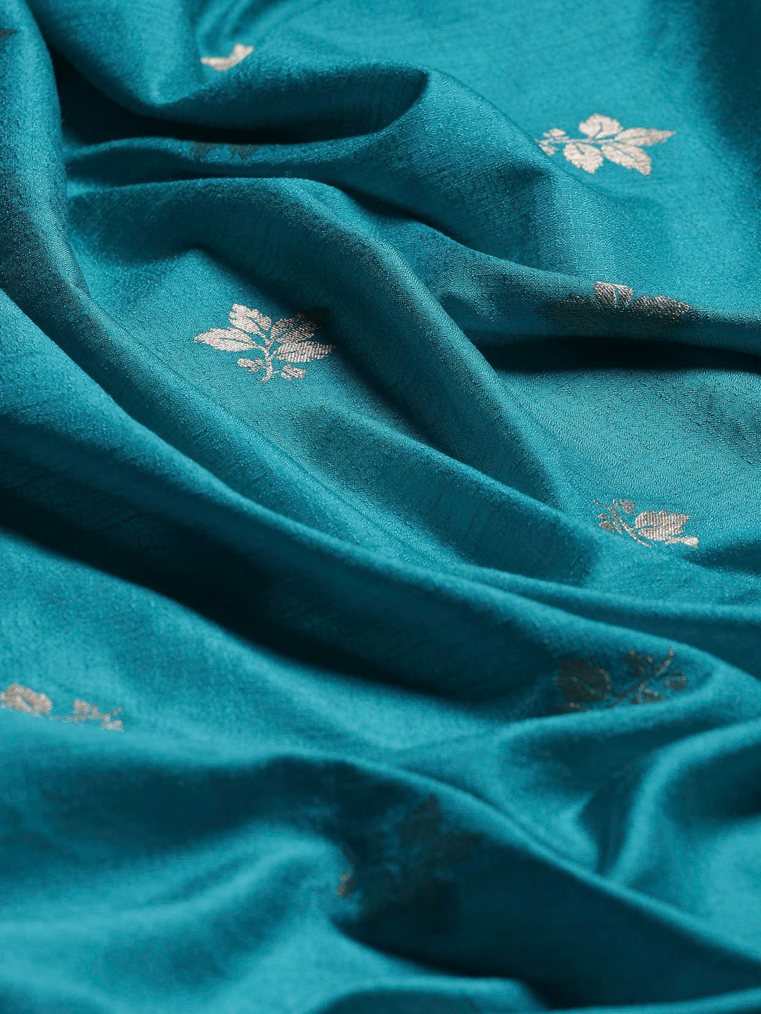 Lake Blue Woven Design Art Silk Saree