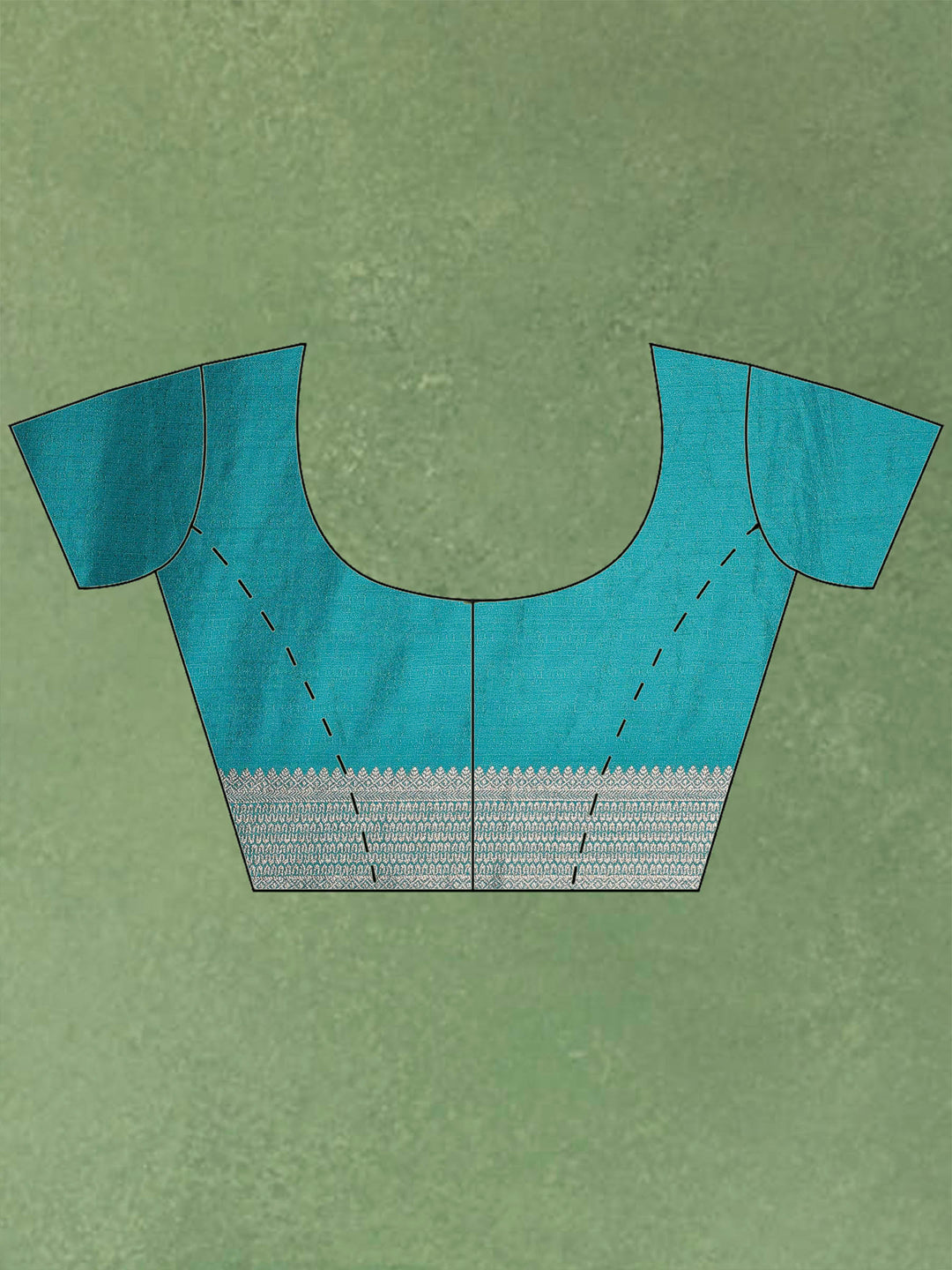 Lake Blue Woven Design Art Silk Saree