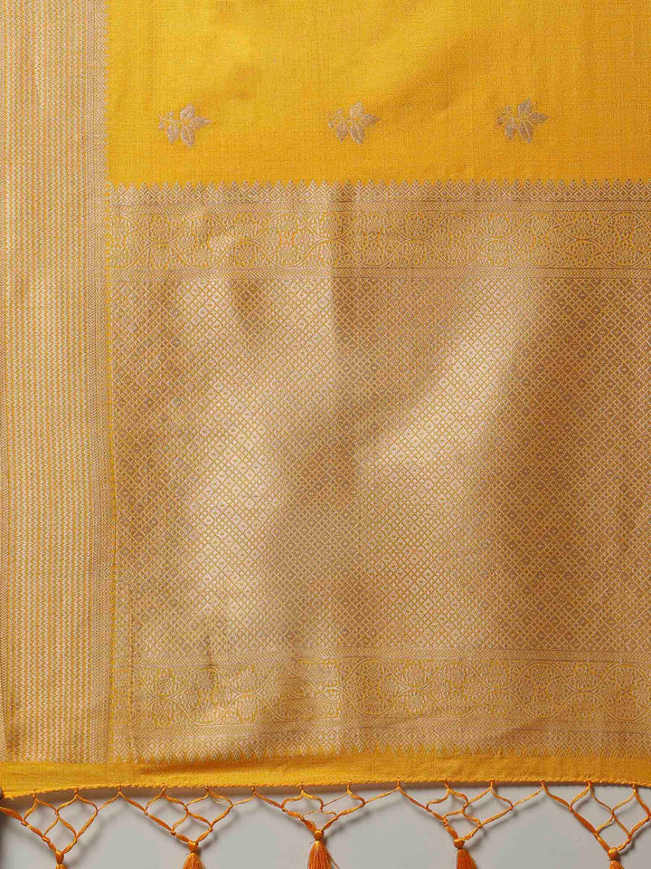 Mustard Woven Design Art Silk Saree