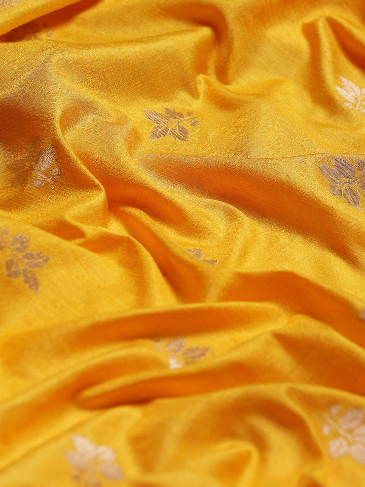 Mustard Woven Design Art Silk Saree