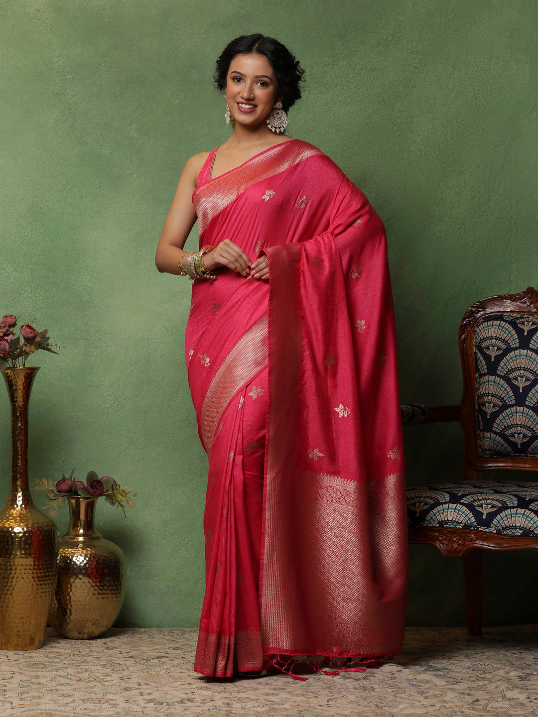 Rani Woven Design Art Silk Saree