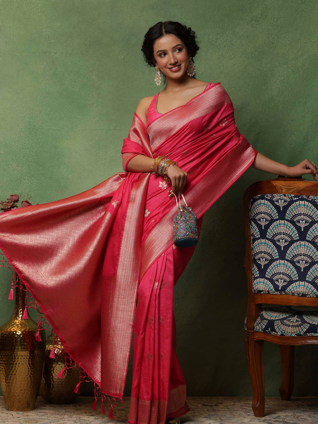 Rani Woven Design Art Silk Saree